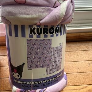 Sanrio Kuromi Reversible Throw - Purple and Pink